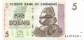 Zimbabwe - 5  Dollars (#066_UNC)