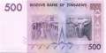 Zimbabwe - 500  Dollars (#070_UNC)