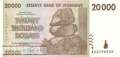 Zimbabwe - 20.000  Dollars (#073b_UNC)