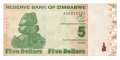 Zimbabwe - 5  Dollars (#093_UNC)