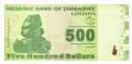 Zimbabwe - 500 Dollars (#098_UNC)
