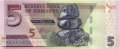 Zimbabwe - 5  Dollars - Ersatzbanknote (#102aR_UNC)